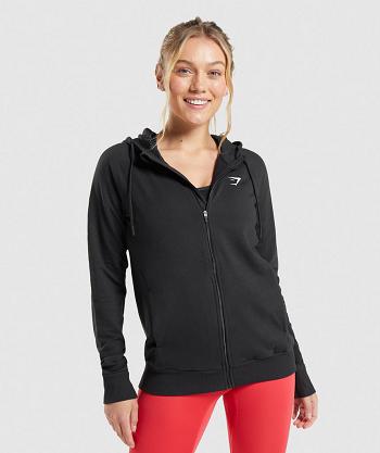 Sudadera Con Capucha Gymshark Entrenamiento Zip Mujer Negros | MX_4311HAP