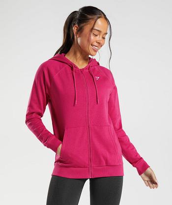 Sudadera Con Capucha Gymshark Entrenamiento Zip Mujer Rosas | MX_4329QMA