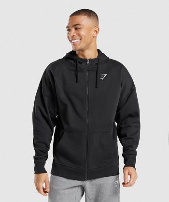 Sudadera Con Capucha Gymshark Essential Zip Up Hombre Negros | MX_3458DFM