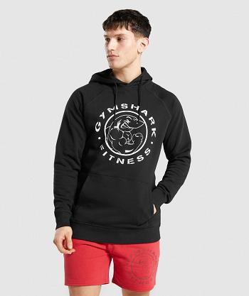 Sudadera Con Capucha Gymshark Legacy Hombre Negros Blancos | MX_3475SGL