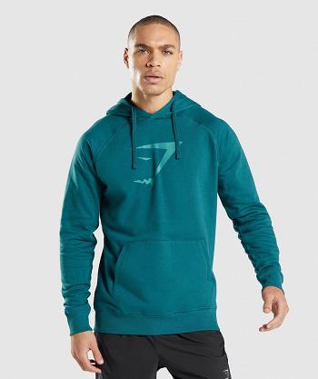 Sudadera Con Capucha Gymshark Sharkhead Infill Hombre Turquesa | MX_3473WNB