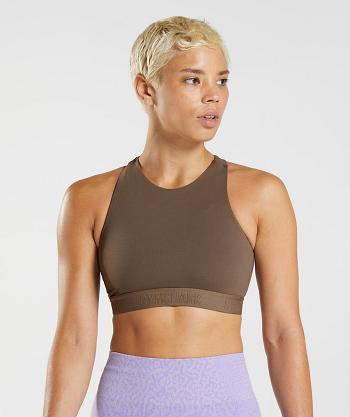 Sujetadores Deportivos Gymshark 315 Performance High Neck Mujer Marrom Marrom | MX_4066BEX