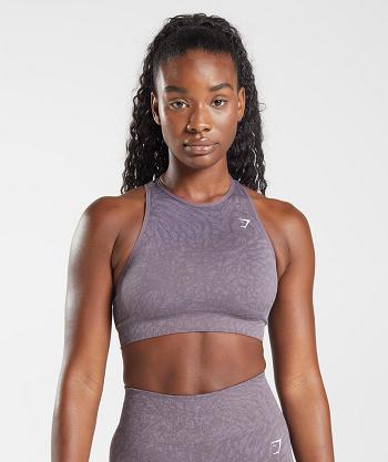 Sujetadores Deportivos Gymshark Adapt Animal Seamless Mujer Morados | MX_4230YXF