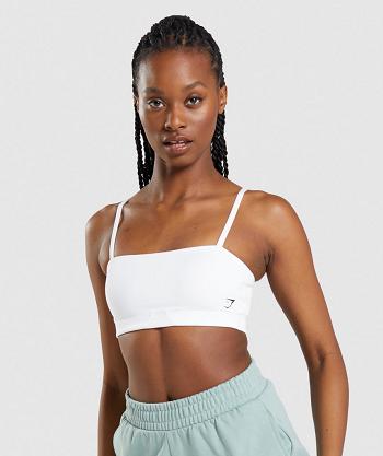 Sujetadores Deportivos Gymshark Bandeau Mujer Blancos | MX_4166ZUT