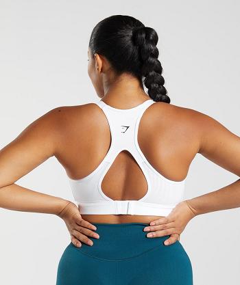 Sujetadores Deportivos Gymshark Cut Out Back High Support Mujer Blancos | MX_4210SGL