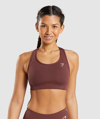 Sujetadores Deportivos Gymshark Essential Racer Back Mujer Rosas Marrom | MX_4177TCE