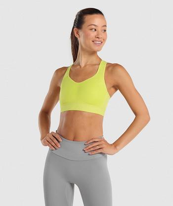 Sujetadores Deportivos Gymshark Ligeros High Support Mujer Amarillos | MX_4060KOR