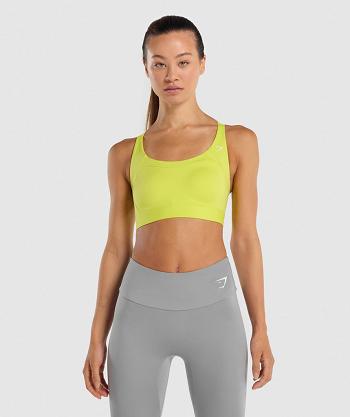 Sujetadores Deportivos Gymshark Racer Back Mujer Amarillos | MX_4073TCE