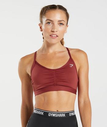 Sujetadores Deportivos Gymshark Ruched Mujer Rojos | MX_4169VRW