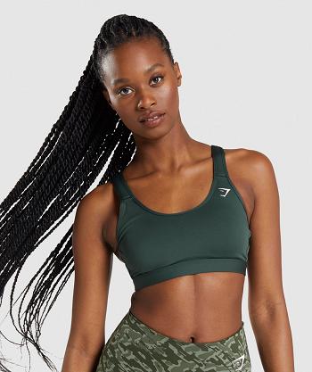 Sujetadores Deportivos Gymshark Scoop Neck Mujer Obsidian Verdes | MX_4100DFM