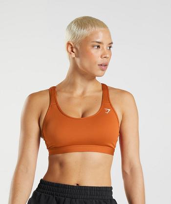 Sujetadores Deportivos Gymshark Scoop Neck Mujer Rojos | MX_4211DFM