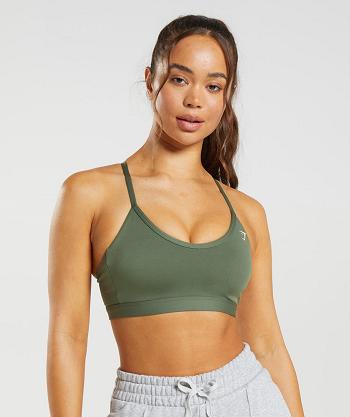 Sujetadores Deportivos Gymshark V Neck Mujer Verde Oliva | MX_4142XYU