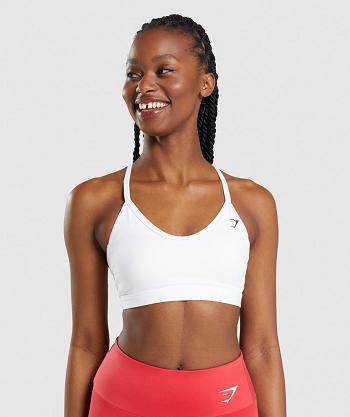 Sujetadores Deportivos Gymshark V Neck Mujer Blancos | MX_4219XYU