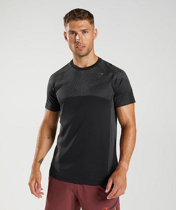 T Shirts Gymshark Apex Seamless Hombre Negros Grises | MX_3217LIS