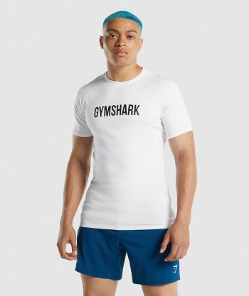 T Shirts Gymshark Apollo Hombre Blancos | MX_3119AHK