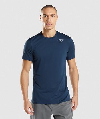 T Shirts Gymshark Arrival Hombre Azul Marino | MX_3281SGL