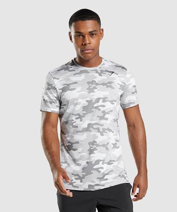 T Shirts Gymshark Arrival Hombre Grises Claro Camuflados | MX_3134NWY