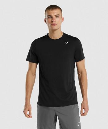 T Shirts Gymshark Arrival Regular Fit Hombre Negros | MX_3284GSO