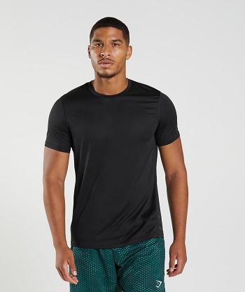 T Shirts Gymshark Deporte Hombre Negros Negros | MX_3229TCE