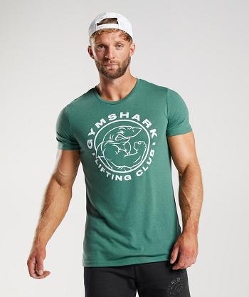 T Shirts Gymshark Legacy Hombre Verdes | MX_3223NWY