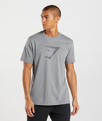 T Shirts Gymshark Sharkhead Infill Hombre Grises | MX_3231UZG