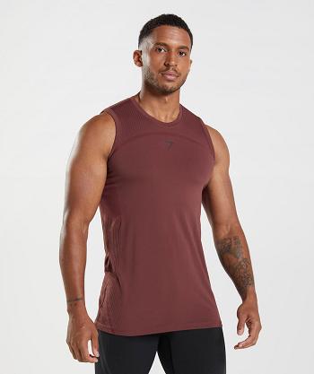 Tank Top Gymshark 315 Seamless Hombre Rosas Marrom | MX_3037MQZ