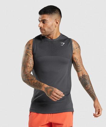 Tank Top Gymshark Apex Seamless Hombre Negros Grises Negros | MX_3022AHK