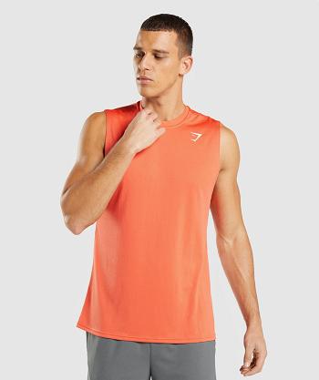 Tank Top Gymshark Arrival Sin Manga Hombre Naranjas | MX_3027HAP