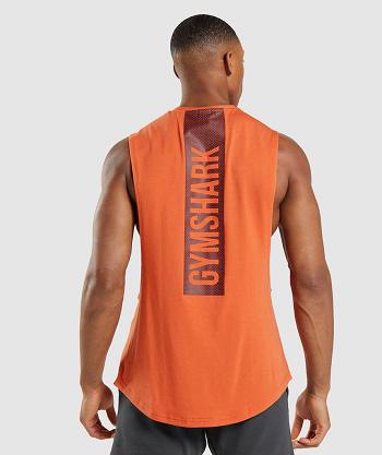 Tank Top Gymshark Bold Drop Arm Hombre Naranjas | MX_3049AHK