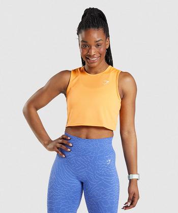 Tank Top Gymshark Entrenamiento Crop Mujer Albaricoque Naranjas | MX_3937BEX