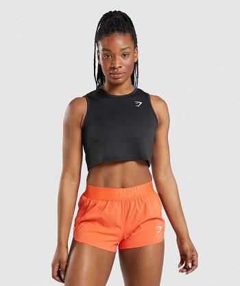 Tank Top Gymshark Entrenamiento Crop Mujer Negros | MX_3979FDN