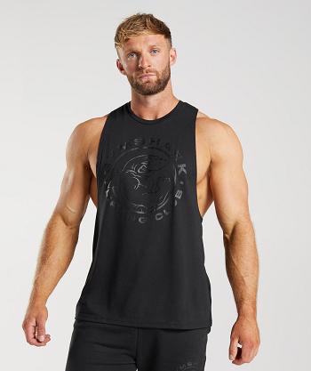 Tank Top Gymshark Legacy Drop Arm Hombre Negros | MX_3003KOR