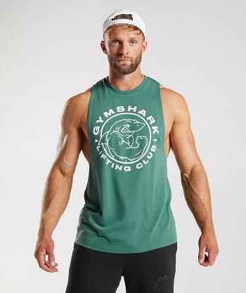 Tank Top Gymshark Legacy Drop Arm Hombre Verdes | MX_3014EBC