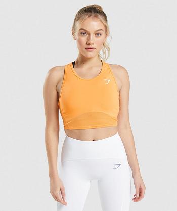 Tank Top Gymshark Pulse Crop Mujer Albaricoque Naranjas | MX_3990NWY