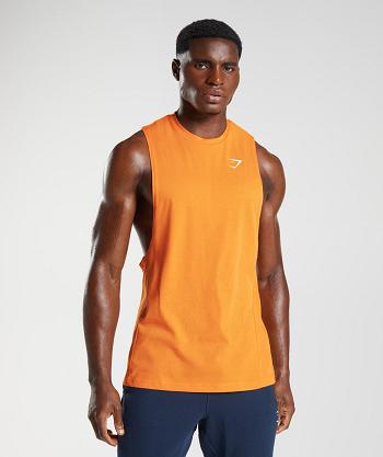 Tank Top Gymshark React Drop Arm Hombre Naranjas | MX_3071GSO