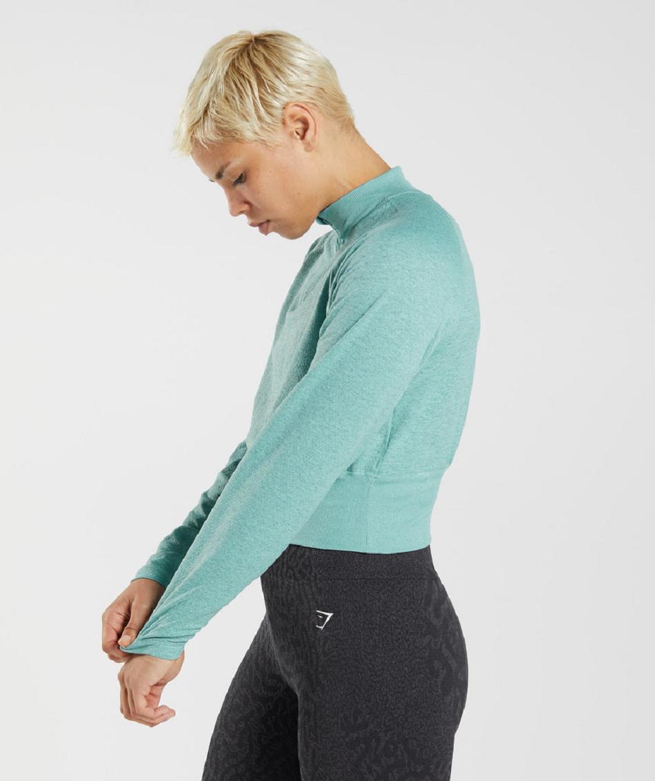 Accessories Gymshark 315 Long Sleeve Warmup Mujer Azules Turquesa | MX_4541TCE