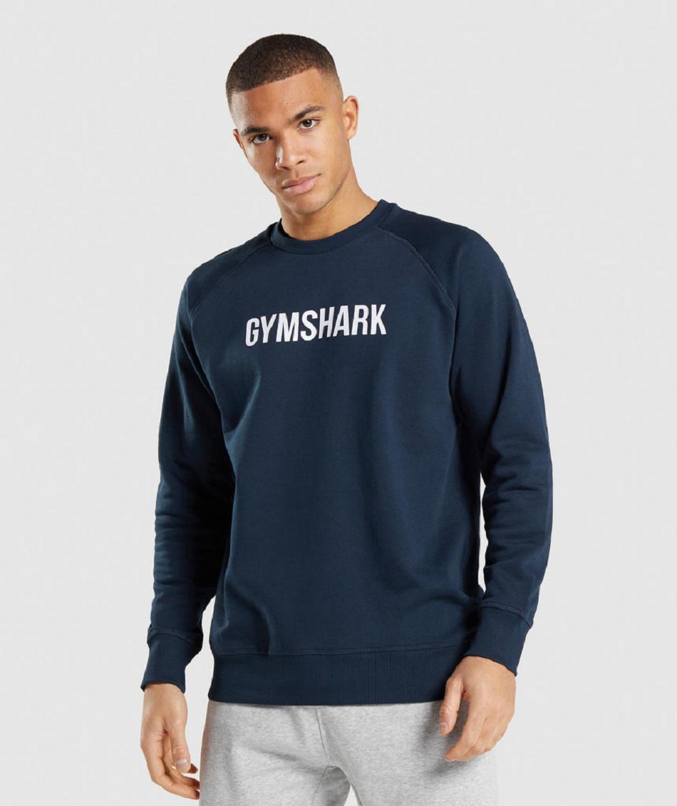 Accessories Gymshark Apollo Crew Hombre Azul Marino | MX_3517ZUT