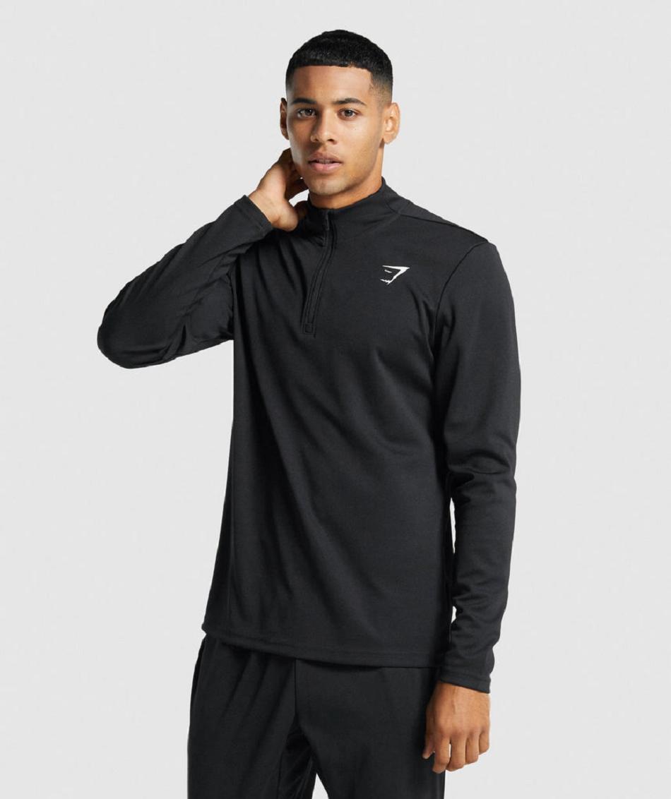 Accessories Gymshark Arrival 1/4 Zip Pullover Hombre Negros | MX_3500RVD