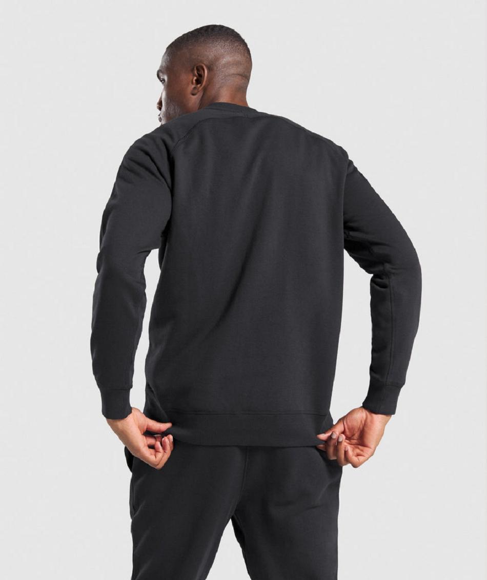 Accessories Gymshark Crest Sweatshirt Hombre Negros | MX_3525WNB