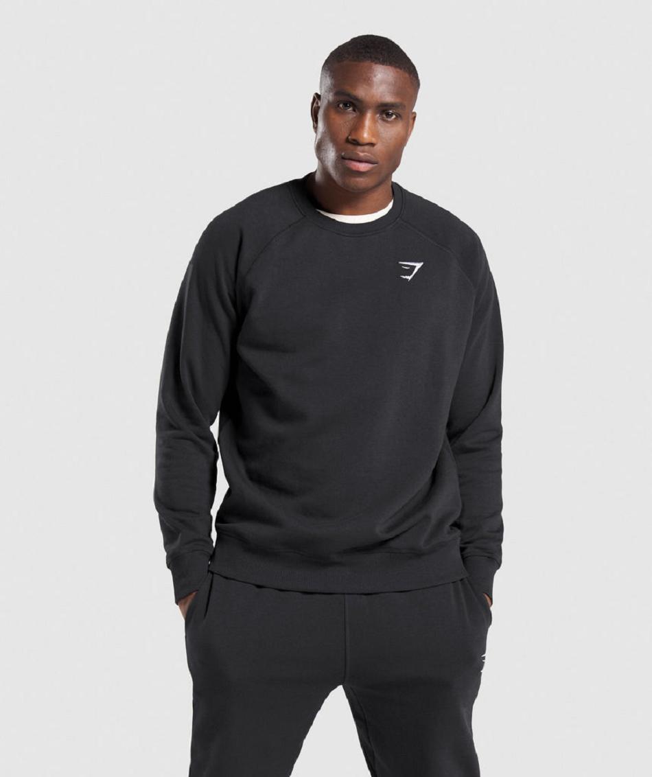 Accessories Gymshark Crest Sweatshirt Hombre Negros | MX_3525WNB