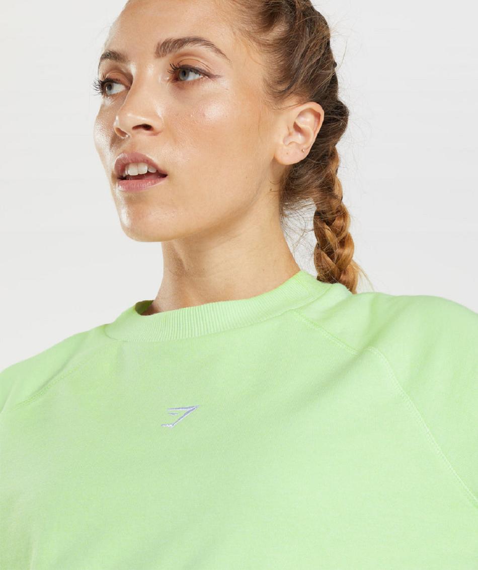 Accessories Gymshark Entrenamiento Cropped Sueter Mujer Verdes | MX_4525GSO