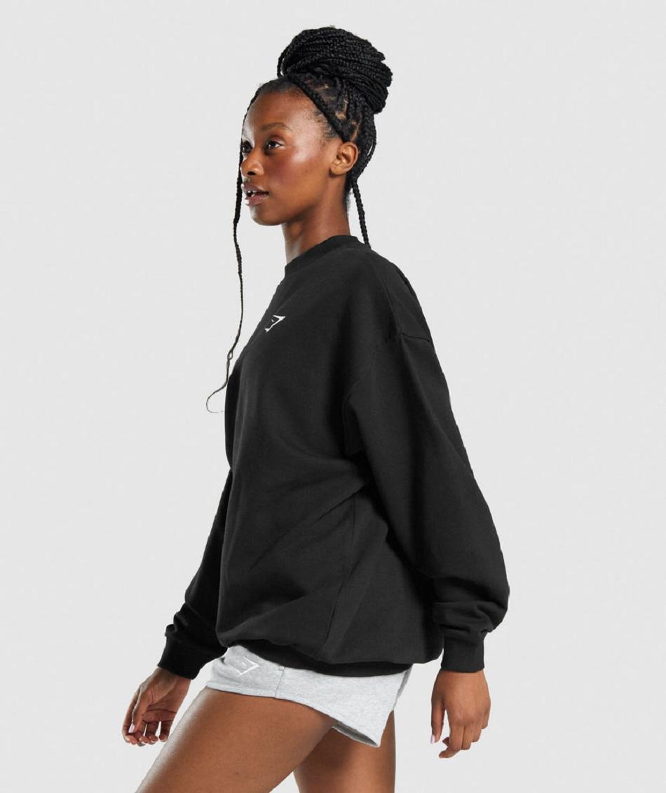 Accessories Gymshark Entrenamiento Oversized Sweatshirt Mujer Negros | MX_4520JPQ