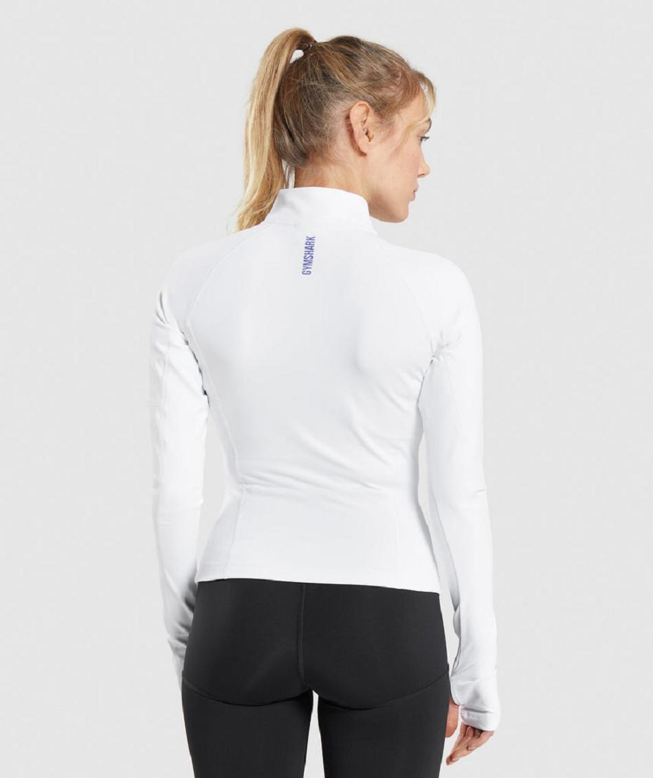 Accessories Gymshark Pulse 1/4 Zip Mujer Blancos | MX_4538WNB