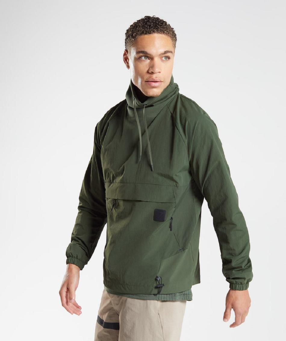 Accessories Gymshark Retake Anorak Hombre Verde Oliva | MX_3521BEX