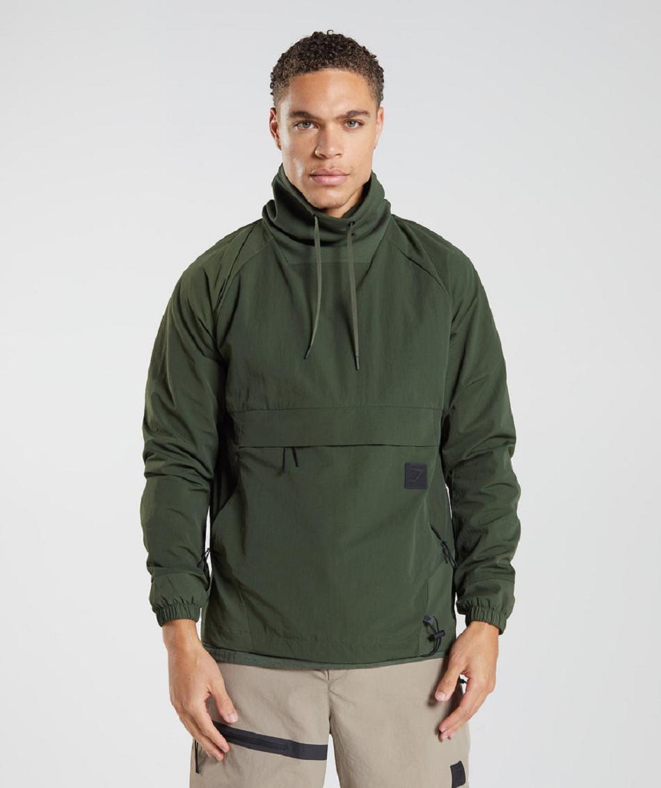 Accessories Gymshark Retake Anorak Hombre Verde Oliva | MX_3521BEX