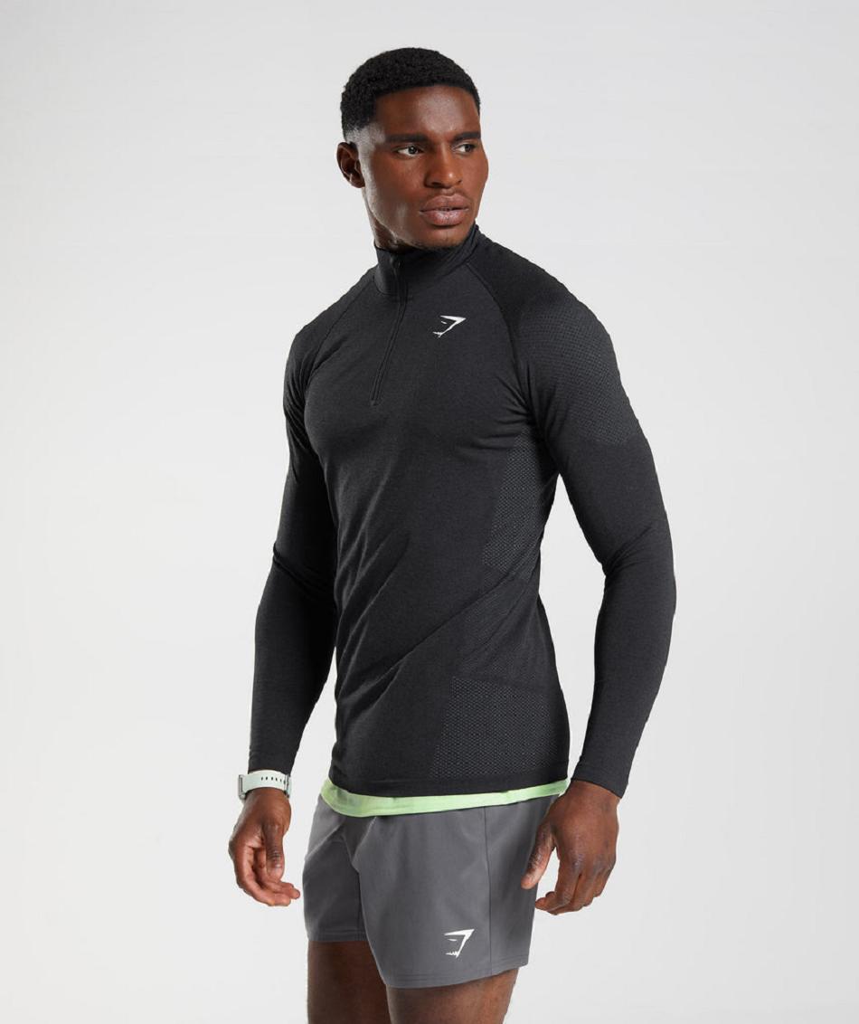 Accessories Gymshark Vital Light 1/4 Zip Hombre Negros Grises | MX_3510DFM