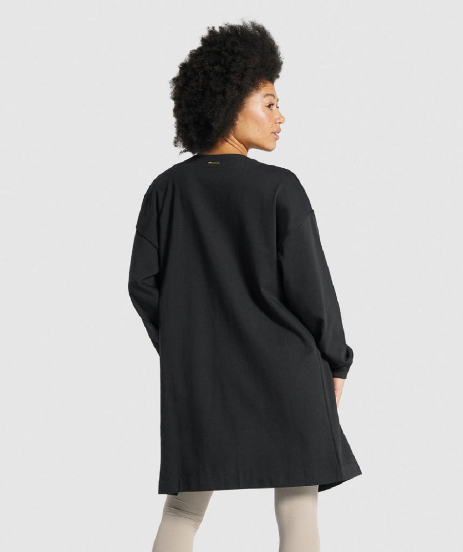 Accessories Gymshark Whitney Oversized Robe Mujer Negros | MX_4547AHK