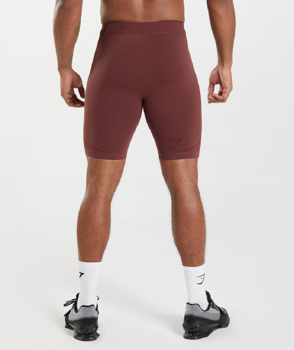 Bermudas Gymshark 315 Seamless 1/2 Hombre Rosas Marrom Vino | MX_2932KOR