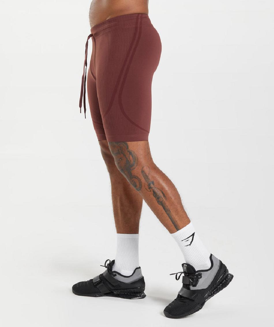 Bermudas Gymshark 315 Seamless 1/2 Hombre Rosas Marrom Vino | MX_2932KOR