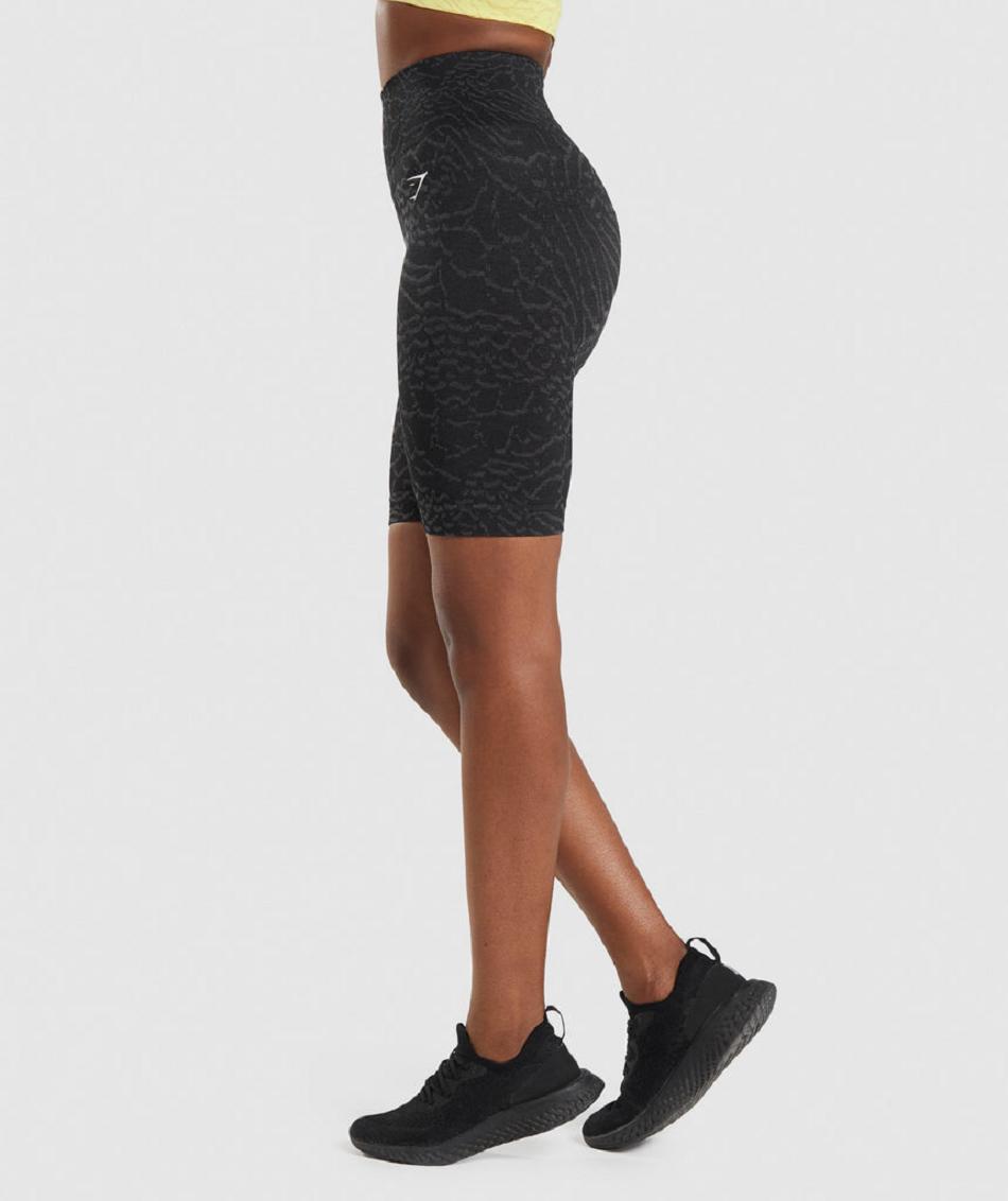 Bermudas Gymshark Adapt Animal Seamless Cycling Mujer Negros | MX_4553HAP